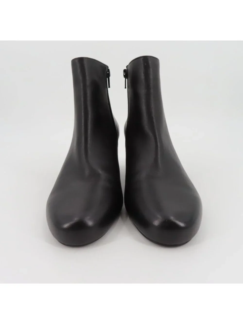 David Tate Womens 11 M Solid Black Leather Upper Ankle Boots Booties Zippered